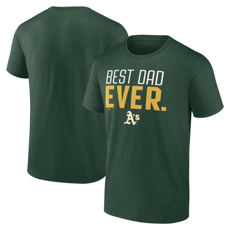 アンブランデッド レディース トップス Tシャツ Unbranded Men's Green Athletics Best Dad Ever T-Shirt Oas Green グリーン|ReVida 店