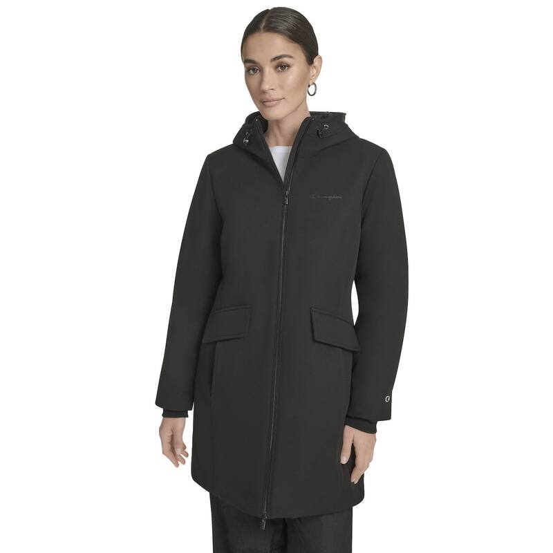 チャンピオン レディース アウター ジャケット・ブルゾン パーカー Juniors' Champion Mid-Lengthooded Parka Black ブラック｜ReVida 店