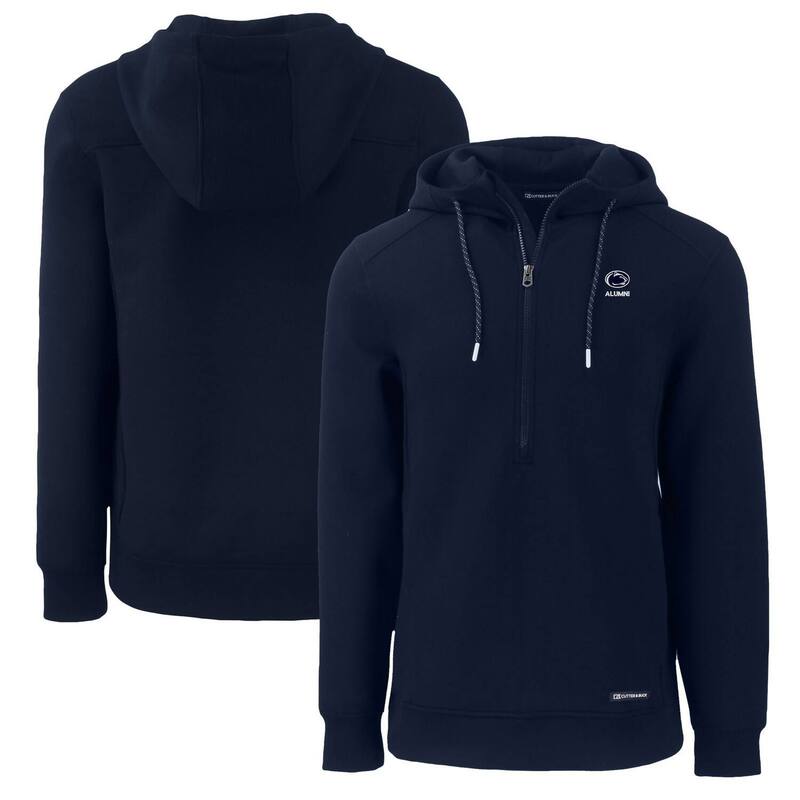 カッターアンドバック レディース トップス Tシャツ ロゴ パーカー Men's Cutter & Buck Navy Penn State Nittany Lions Alumni Logo Roam Eco Recycled Half-Zipullover Hoodie Pst Navy ネイビー