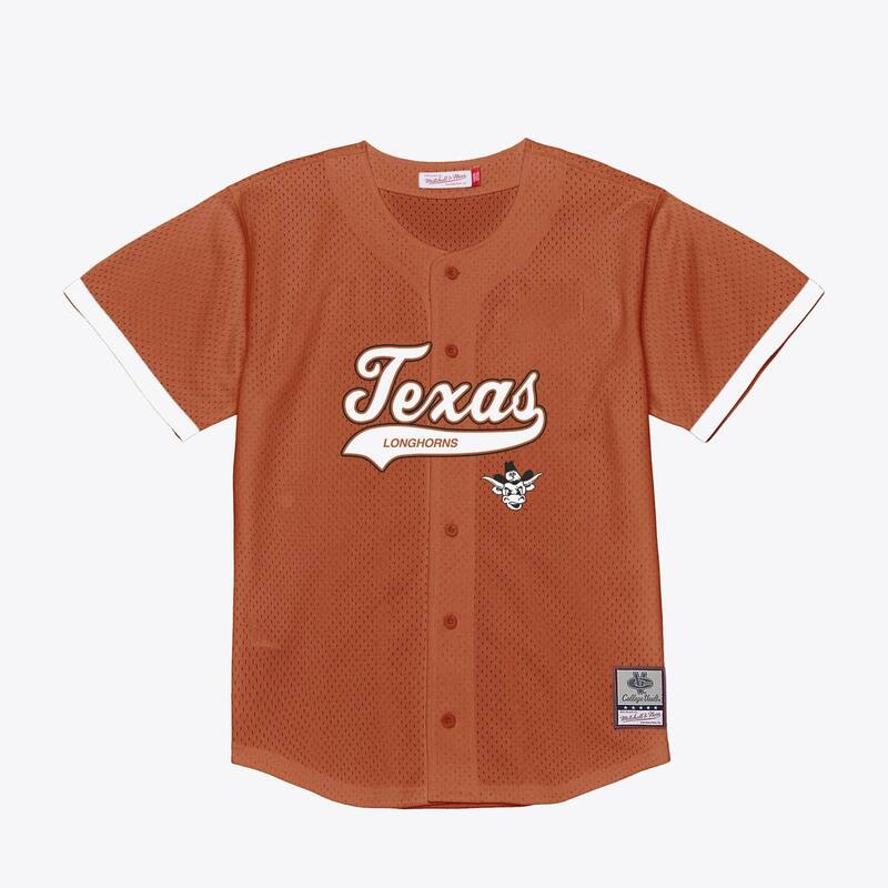 ミッチェル&ネス レディース トップス Tシャツ メッシュ ジャージー Men's Mitchell & Ness Texas Orange Texas Longhorns Mesh Button-Up Batting Practice Baseball Jersey Tex Multi マルチカラー｜ReVida 店