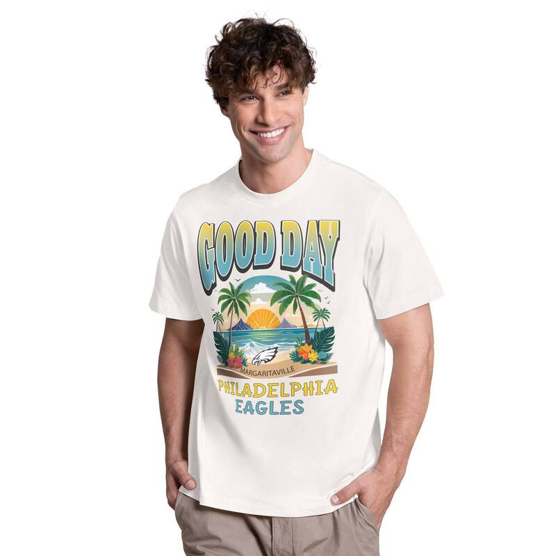 マルガリータビル レディース トップス Tシャツ Men's Margaritaville Cream Philadelphia Eagles Gooday T-Shirt Eag Beige ベージュ｜ReVida 店
