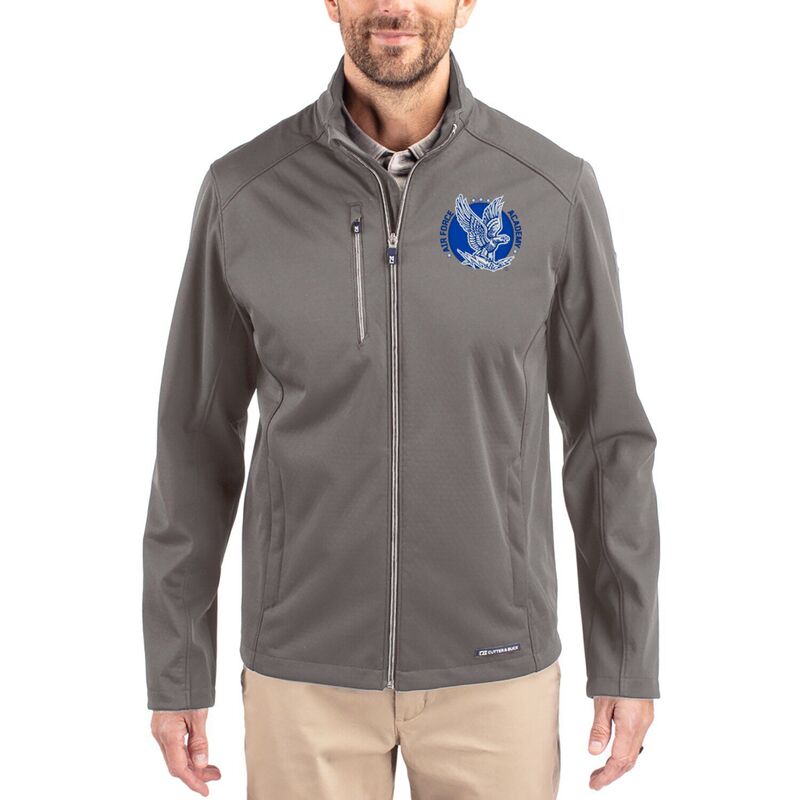 カッターアンドバック レディース アウター ジャケット・ブルゾン Men's Cutter & Buck Gray Air Force Falcons Evokeco Softshell Recycled Full-Zip Jacket Afa Grey グレー