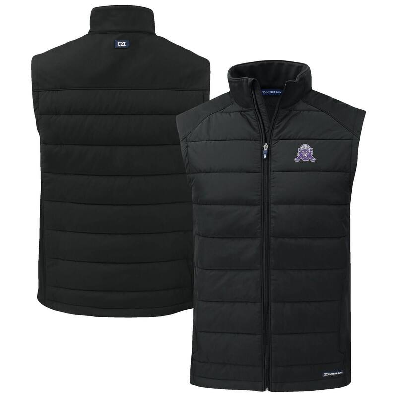 カッターアンドバック レディース アウター ジャケット・ブルゾン ベスト Men's Cutter & Buck Black Northwestern Wildcats Evoke Hybrid Eco Softshell Recycled Full-Zip Vest Nwt Black ブラック