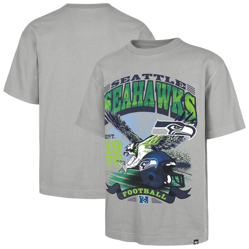フォーティセブンブランド レディース トップス Tシャツ 47 Brand Men's '47 Gray Seattle Seahawks Regional Foundation T-Shirt Sea Grey グレー｜ReVida 店