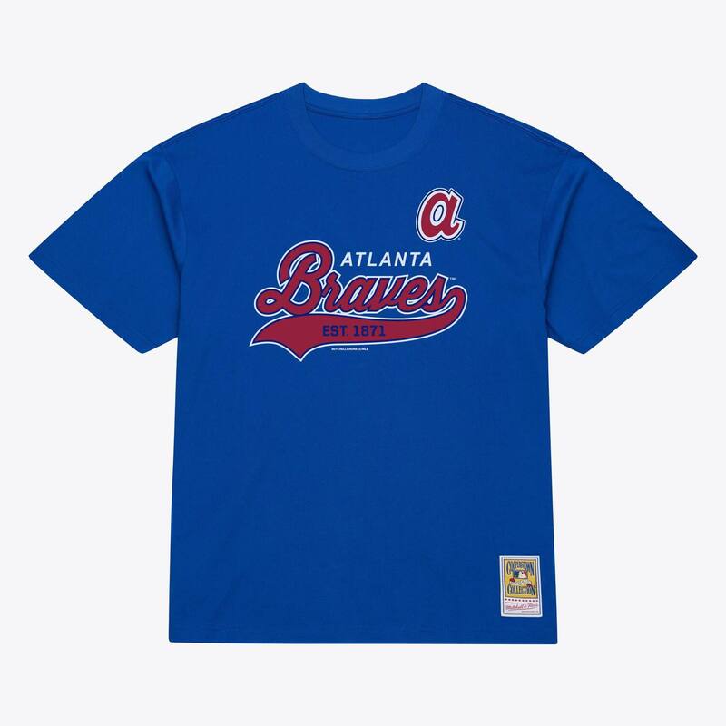 ミッチェル\u0026ネス レディース トップス プルオーバー Men\u0027s Mitchell \u0026 Ness Royal Atlanta Bravescript Sweep Arch T-Shirt Brv Blue 青み