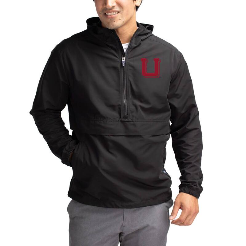 カッターアンドバック レディース トップス Tシャツ ジャケット Men's Cutter & Buck Black Utah Utes Charter Eco Recycled Half-Zip Anorak Jacket Ute Black ブラック