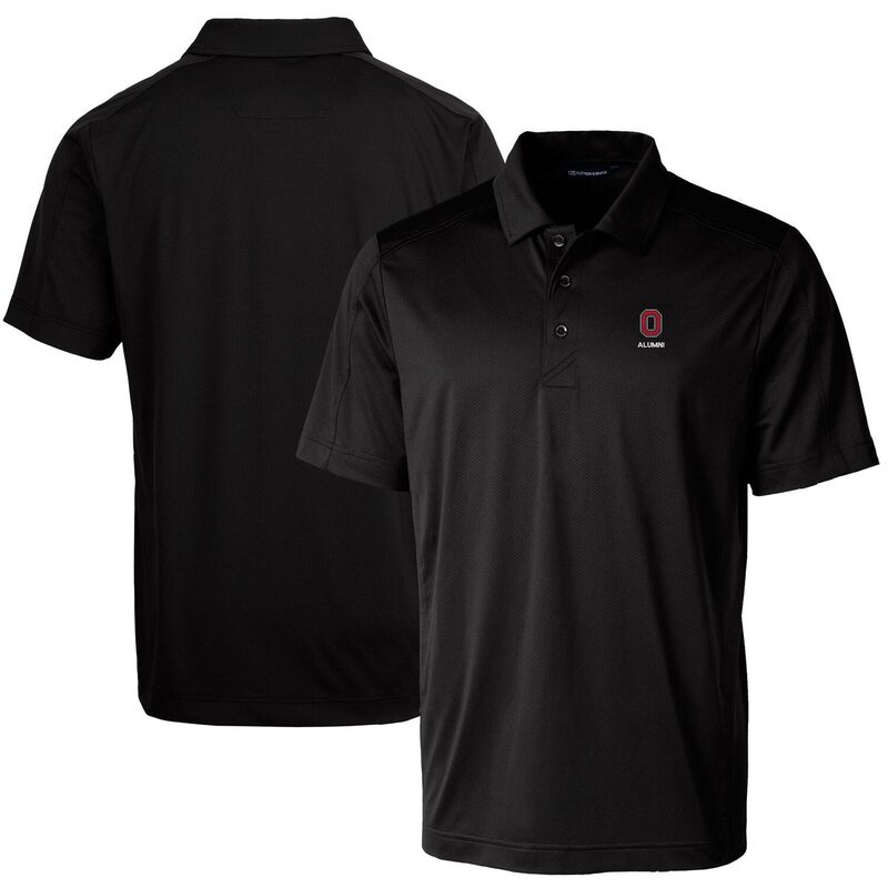 カッターアンドバック レディース トップス Tシャツ ポロシャツ ロゴ Men's Cutter & Buck Black Ohio State Buckeyes Alumni Logo Prospectextured Stretch Polosu Black ブラック|ReVida 店