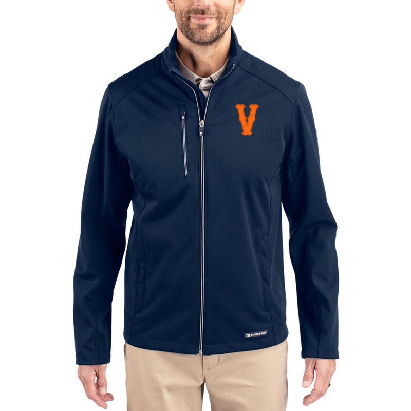 カッターアンドバック レディース アウター ジャケット・ブルゾン Men's Cutter & Buck Navy Virginia Cavaliers Evokeco Softshell Recycled Full-Zip Jacket Uva Navy ネイビー