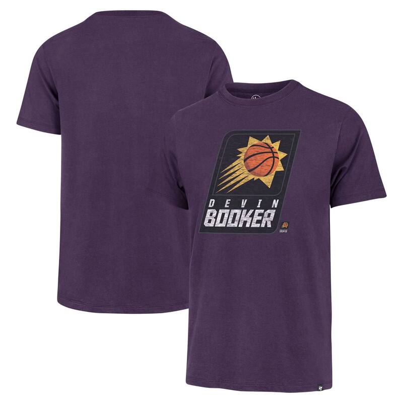 フォーティセブンブランド レディース トップス Tシャツ ヴィンテージ ロゴ 47 Brand Men's '47 Devin Booker Purple Phoenix Suns Player Logo Vintage T-Shirt Phx Purple パープル