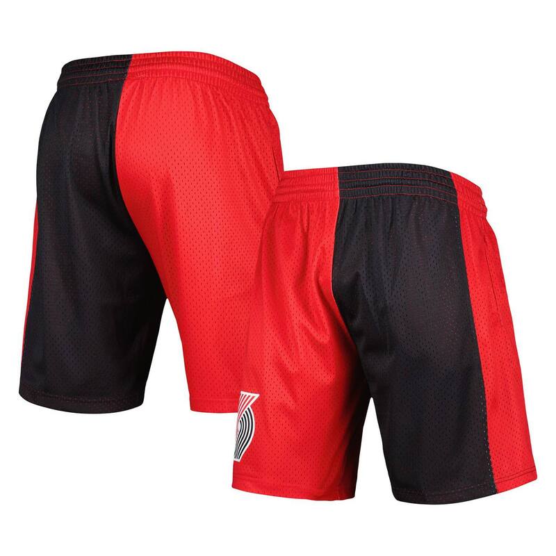 ミッチェル\u0026ネス レディース ボトムス ハーフパンツ・ショーツ ショートパンツ ブレザー Men Mitchell \u0026 Ness Black/Red Portland Trail Blazers Hardwood Classics 1996 Split Swingman Shorts Trblack ブラック