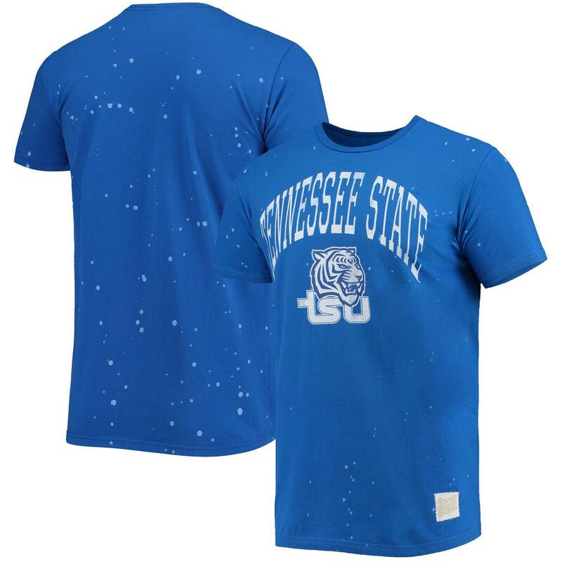 オリジナル レトロ ブランド レディース トップス Tシャツ Men's Original Retro Brand Royal Tennessee State Tigers Bleach Splatter T-Shirtst Blue ブルー|ReVida 店