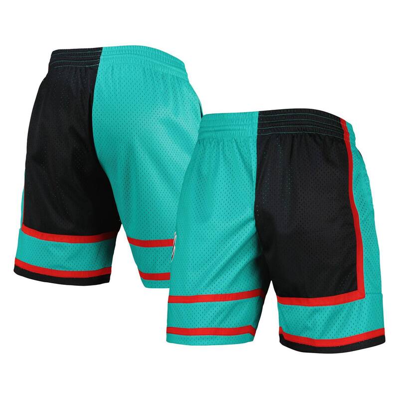 ミッチェル\u0026ネス レディース ボトムス ハーフパンツ・ショーツ ショートパンツ Men Mitchell \u0026 Ness Black/Turquoise Vancouver Grizzlies Hardwood Classics 2001 Split Swingman Shorts Nba Black ブラック