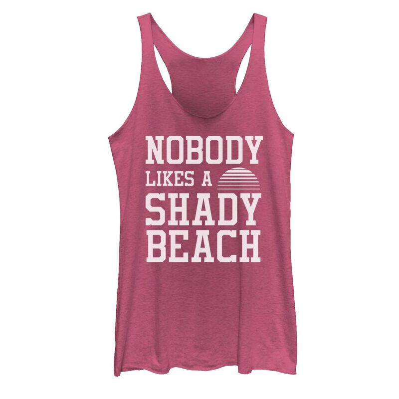 アンブランデッド レディース トップス Tシャツ Unbranded Juniors' Nobody Likes A Shady Beach Racerback Tank Topink Heather ヘザー