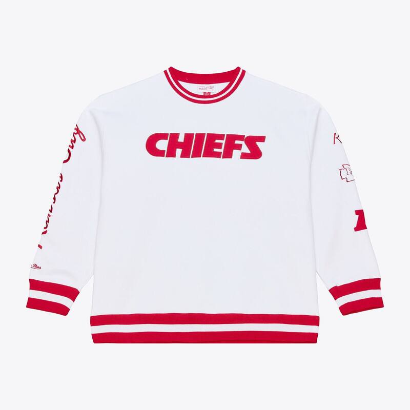 ミッチェル&ネス レディース トップス Tシャツ スウェット フリース Men's Mitchell & Ness White Kansas City Chiefs Arctic Fleece Sweatshirt Chf White ホワイト｜ReVida 店