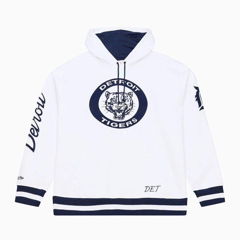 ミッチェル&ネス レディース トップス Tシャツ フリース パーカー Men's Mitchell & Ness White Detroitigers Cooperstown Collection Fleece Hoodie Tgr White ホワイト