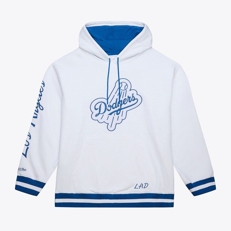 ミッチェル&ネス レディース トップス Tシャツ フリース パーカー Men's Mitchell & Ness White Los Angeles Dodgers Cooperstown Collection Fleece Hoodie Lad White ホワイト｜ReVida 店