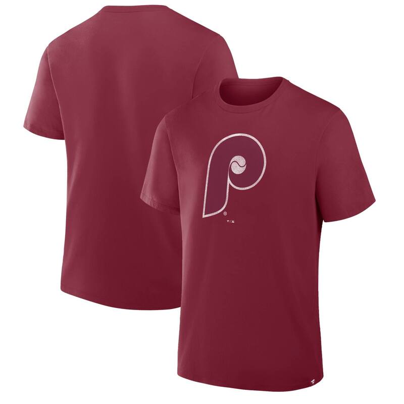 ファナティクス レディース トップス Tシャツ ヴィンテージ ロゴ Men's Fanatics Burgundy Philadelphia Phillies Vintage Logo Legacy T-Shirt Phl Med Re バーガンディ|ReVida 店