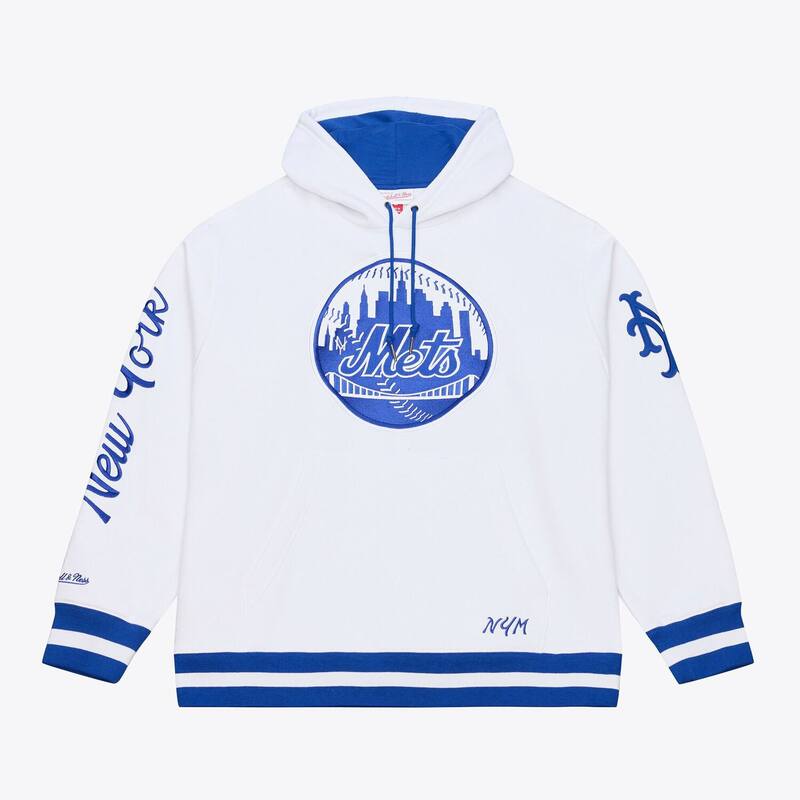 ミッチェル&ネス レディース トップス Tシャツ フリース パーカー Men's Mitchell & Ness White New York Mets Cooperstown Collection Fleece Hoodie Met White ホワイト
