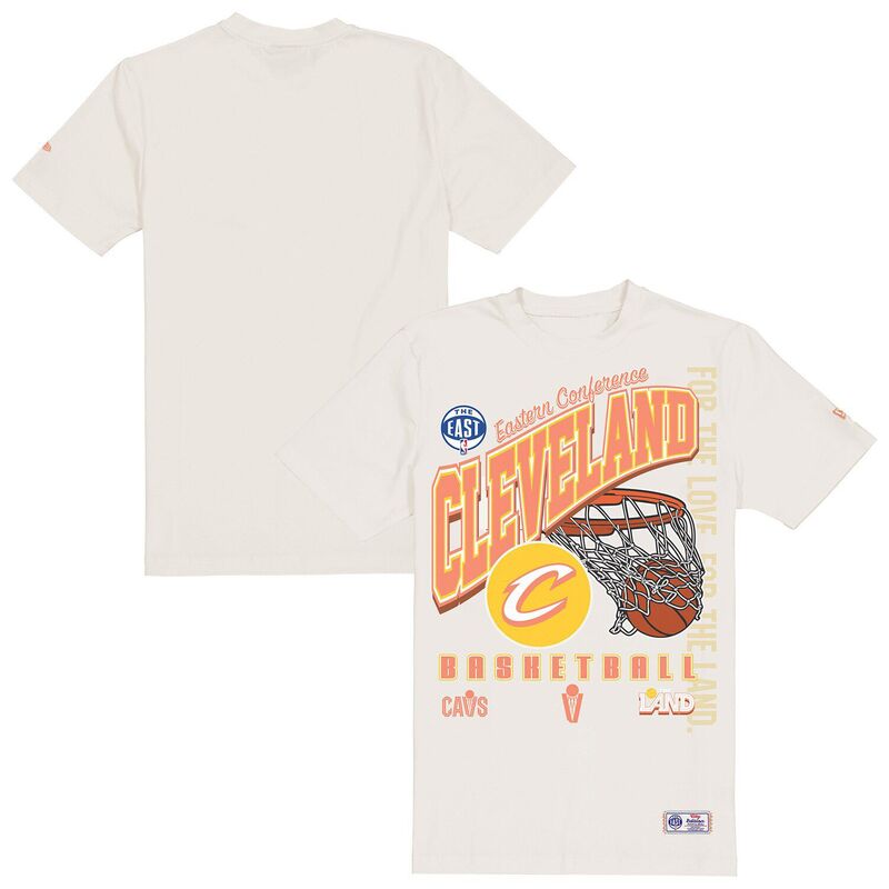 ニューエラ レディース トップス Tシャツ ヴィンテージ Men's New Era Cream Cleveland Cavaliers Oversized City Edition Remix Vintage T-Shirt Cav Beige ベージュ｜ReVida 店