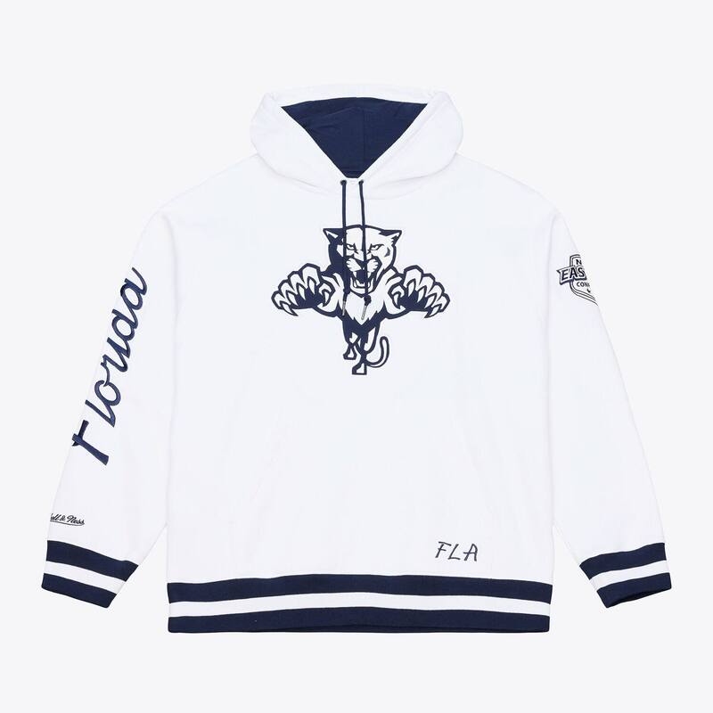 ミッチェル&ネス レディース トップス Tシャツ フリース パーカー Men's Mitchell & Ness White Florida Panthers Arctic Fleece Hoodie Pnt White ホワイト｜ReVida 店