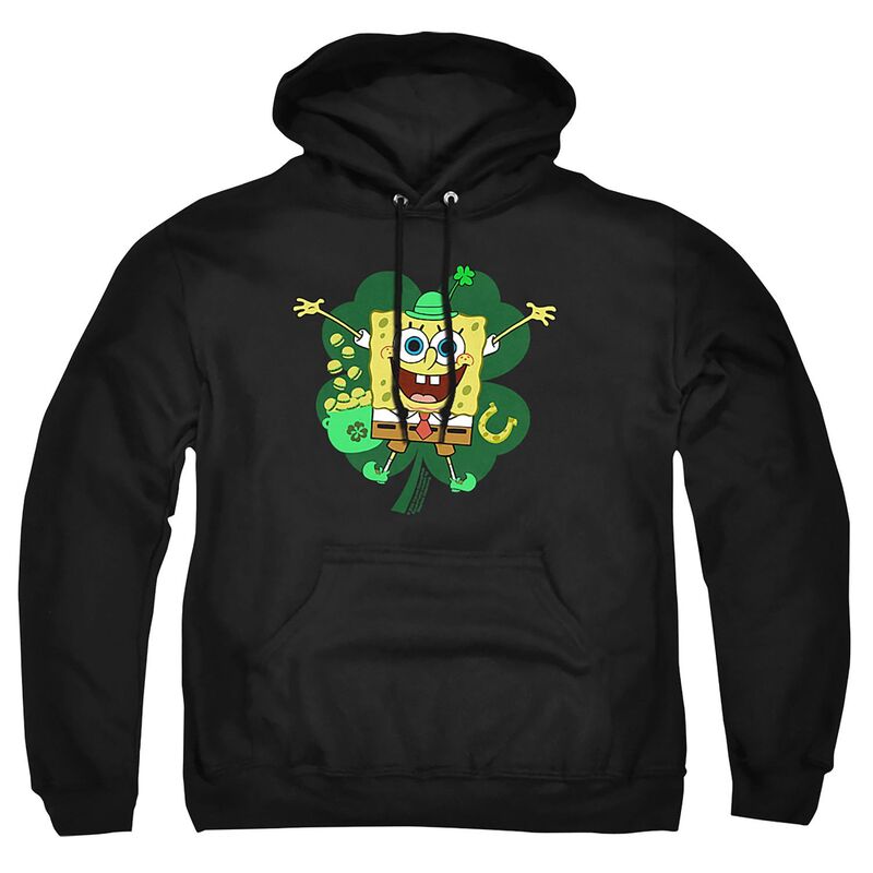 アニメキャラクター レディース トップス Tシャツ トール パーカー グラフィック Licensed Character Big & Tall Spongebob St. Patrick's Graphic Pullover Hoodie Black ブラック