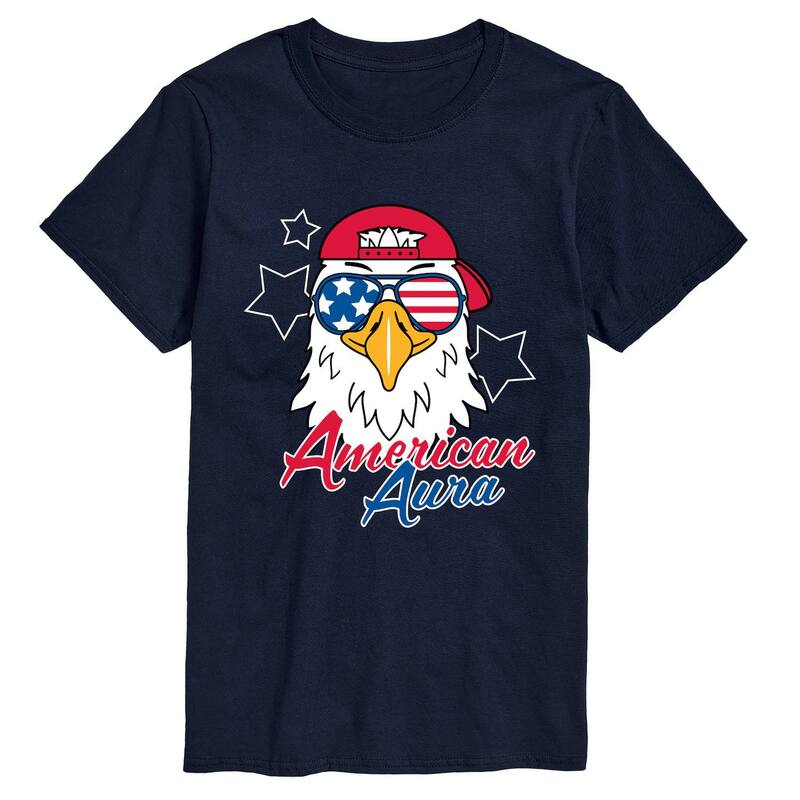 アニメキャラクター レディース トップス Tシャツ グラフィック Licensed Character Men's American Aura Bald Eagle Graphic Tee Navy ネイビー 6,920円