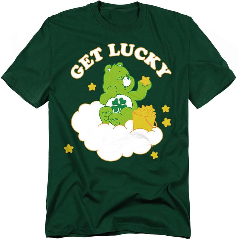アニメキャラクター レディース トップス Tシャツ トール グラフィック Licensed Character Big & Tall Care Bears Get Lucky Graphic Tee Dark Green グリーン|ReVida 店