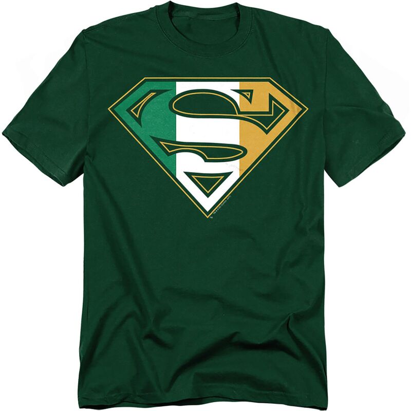 アニメキャラクター レディース トップス Tシャツ トール グラフィック Licensed Character Big & Tall DComicsuperman Irishield Graphic Tee Dark Green グリーン