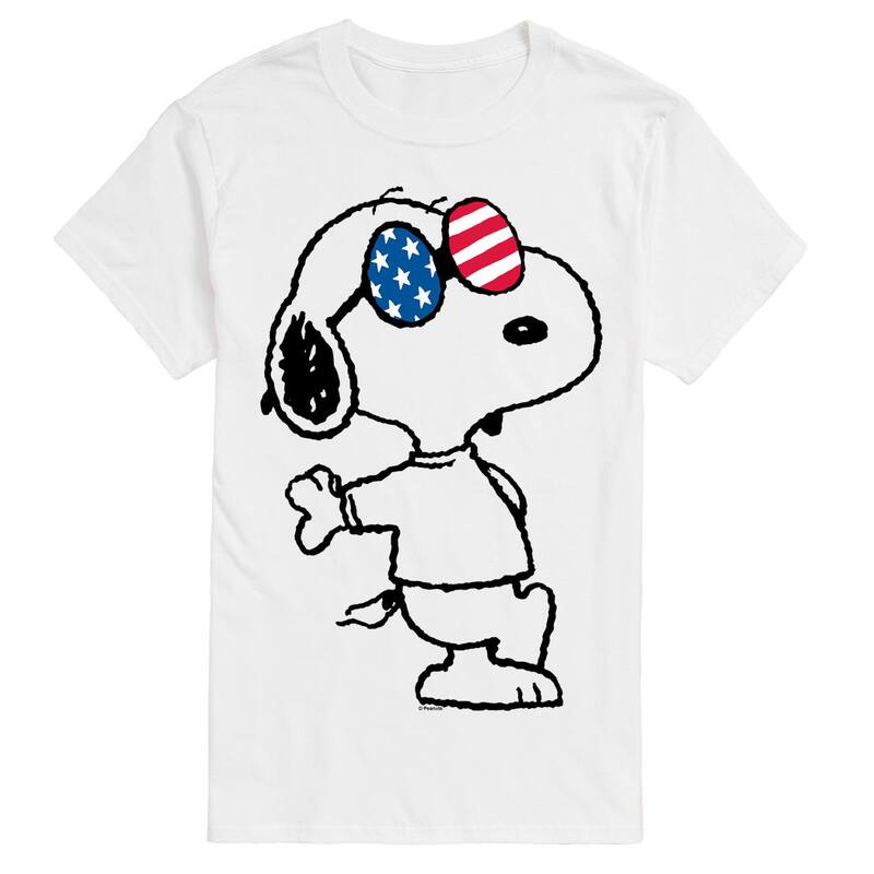 アニメキャラクター レディース トップス Tシャツ グラフィック Licensed Character Men's Peanuts Joe Cool USA Graphic Tee White ホワイト