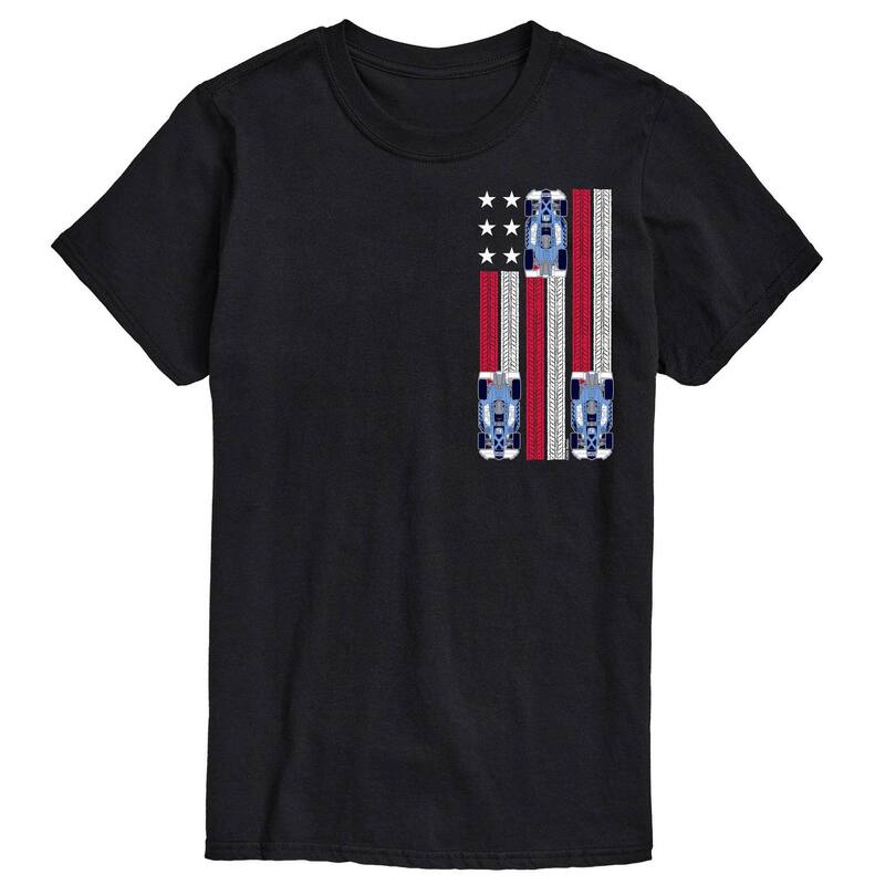 アニメキャラクター レディース トップス Tシャツ グラフィック ヒール Licensed Character Men's Hot Wheels USA Flagraphic Tee Black ブラック