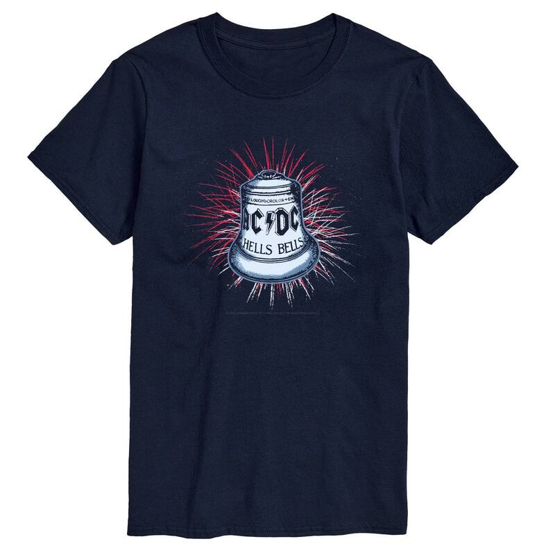 アニメキャラクター レディース トップス Tシャツ グラフィック Licensed Character Men's ACDC Hells Bells Fireworks Graphic Tee Navy ネイビー