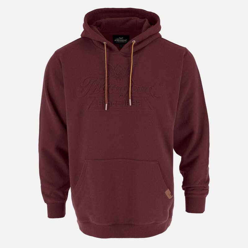 ソログッド レディース トップス Tシャツ ロゴ パーカー Thorogood Men's Heavyweight Embossed Logo Pullover Hoodie Chocolate Maroon マルーン