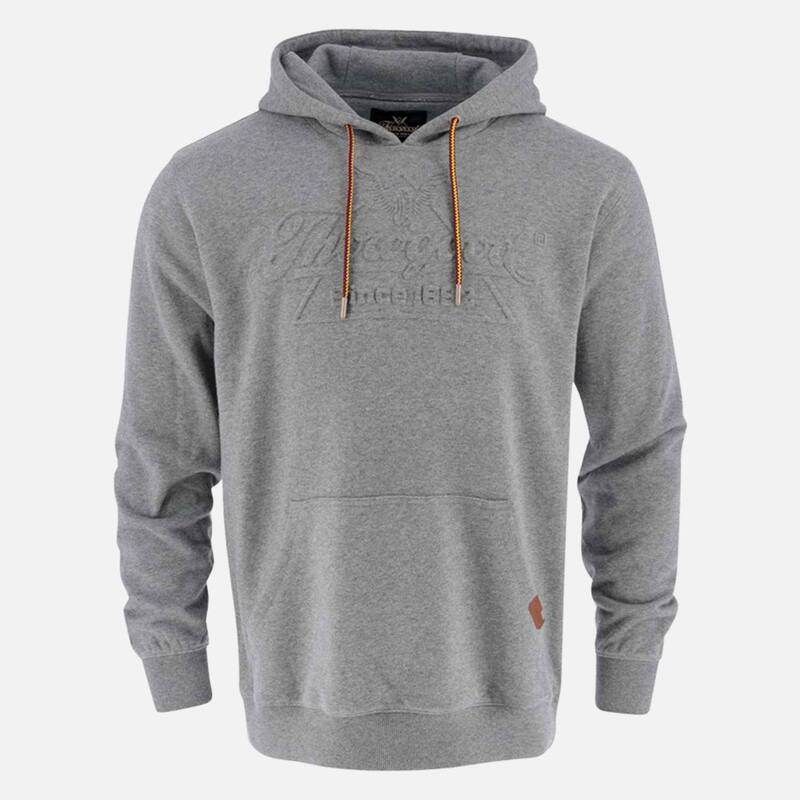 ソログッド レディース トップス Tシャツ ロゴ パーカー Thorogood Men's Heavyweight Embossed Logo Pullover Hoodie Dry Heather Gray グレー|ReVida 店
