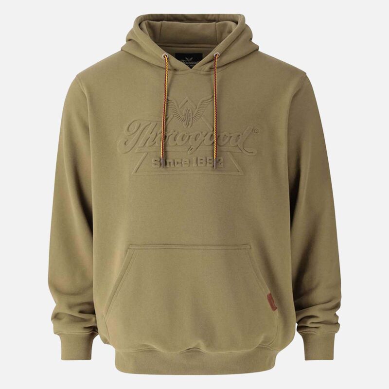 ソログッド レディース トップス Tシャツ ロゴ パーカー Thorogood Men's Heavyweight Embossed Logo Pullover Hoodie Olive Grove オリーブ｜ReVida 店