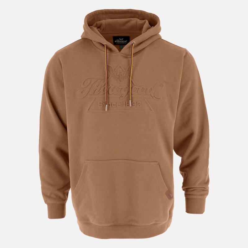 ソログッド レディース トップス Tシャツ ロゴ パーカー Thorogood Men's Heavyweight Embossed Logo Pullover Hoodie Otter