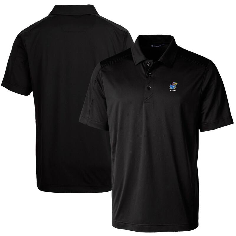 カッターアンドバック レディース トップス Tシャツ ポロシャツ ロゴ Men's Cutter & Buck Blackansas Jayhawks Alumni Logo Prospectextured Stretch Polo Kns Black ブラック|ReVida 店