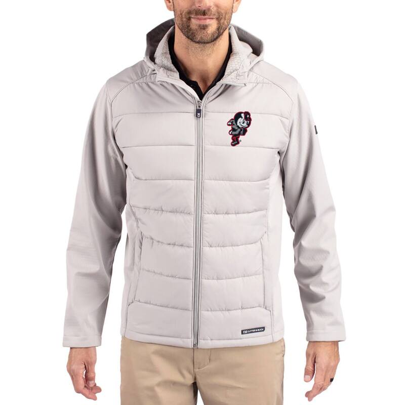 カッターアンドバック レディース アウター ジャケット・ブルゾン フーデッドジャケット Men's Cutter & Buck Gray Ohio State Buckeyes Evoke Hybrid Eco Softshell Recycled Full Zip Hooded Jacket Osu Grey グレー|ReVida 店