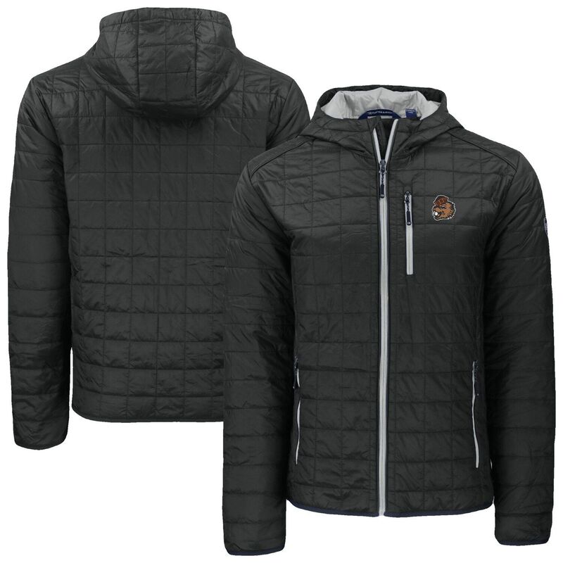 カッターアンドバック レディース アウター ジャケット・ブルゾン Men's Cutter & Buck Black Oregon State Beavers Rainier Eco PrimaLoft Hooded Full-Zip Jacket Ors Black ブラック|ReVida 店