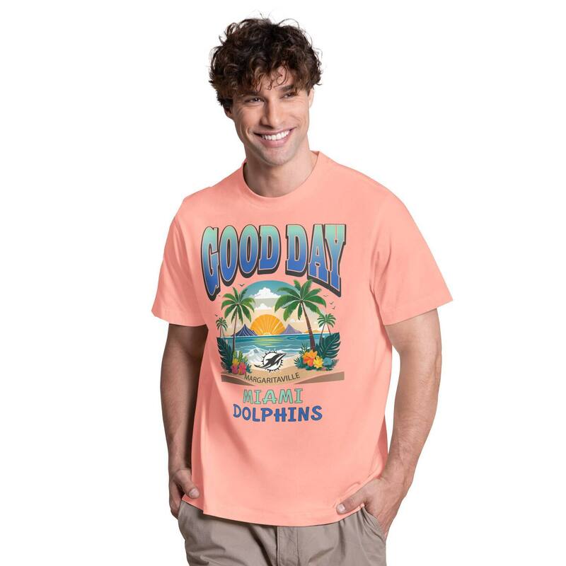マルガリータビル レディース トップス プルオーバー Men\u0027s Margaritaville Coral Miami Dolphins Gooday T-Shirt Dol Pink O サクラ色