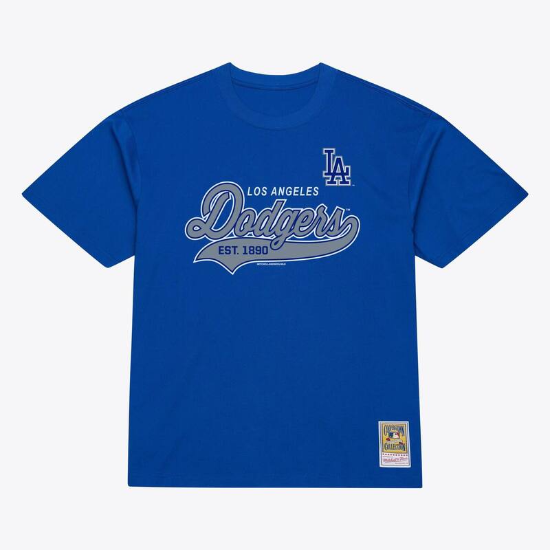 ミッチェル&ネス レディース トップス Tシャツ Men's Mitchell & Ness Royalos Angeles Dodgerscript Sweep Arch T-Shirt Lad Blue ブルー｜ReVida 店