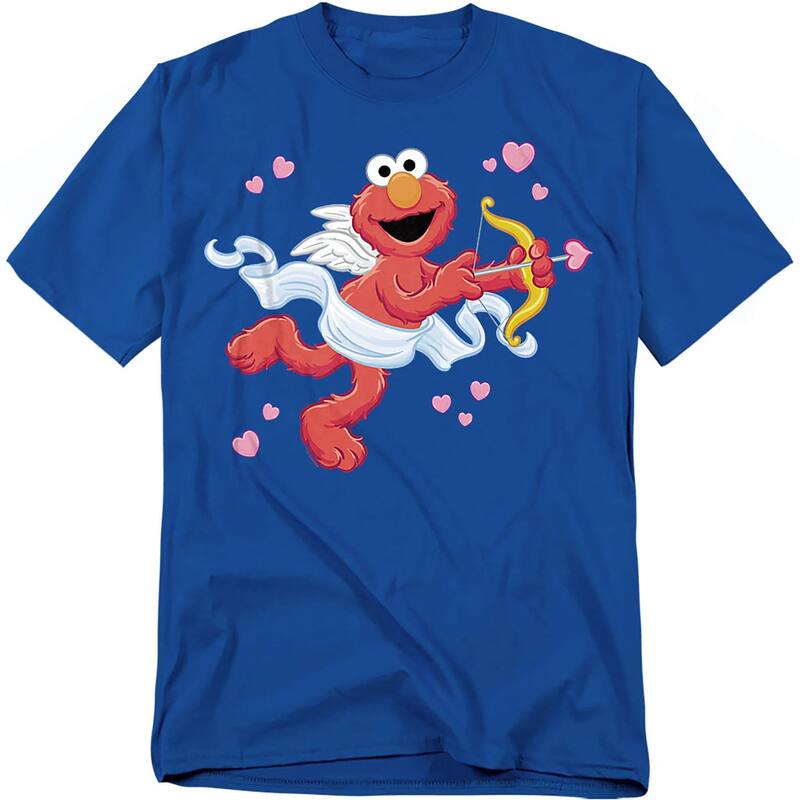 アニメキャラクター レディース トップス Tシャツ トール グラフィック Licensed Character Big & Tall Sesame Street Elmo Cupid Graphic Tee Dark Blue ブルー