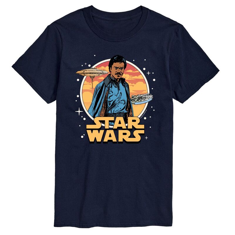 スター ウォーズ レディース トップス Tシャツ トール グラフィック Big & Tall Star Wars Lando Calrissian Graphic Tee Navy ネイビー