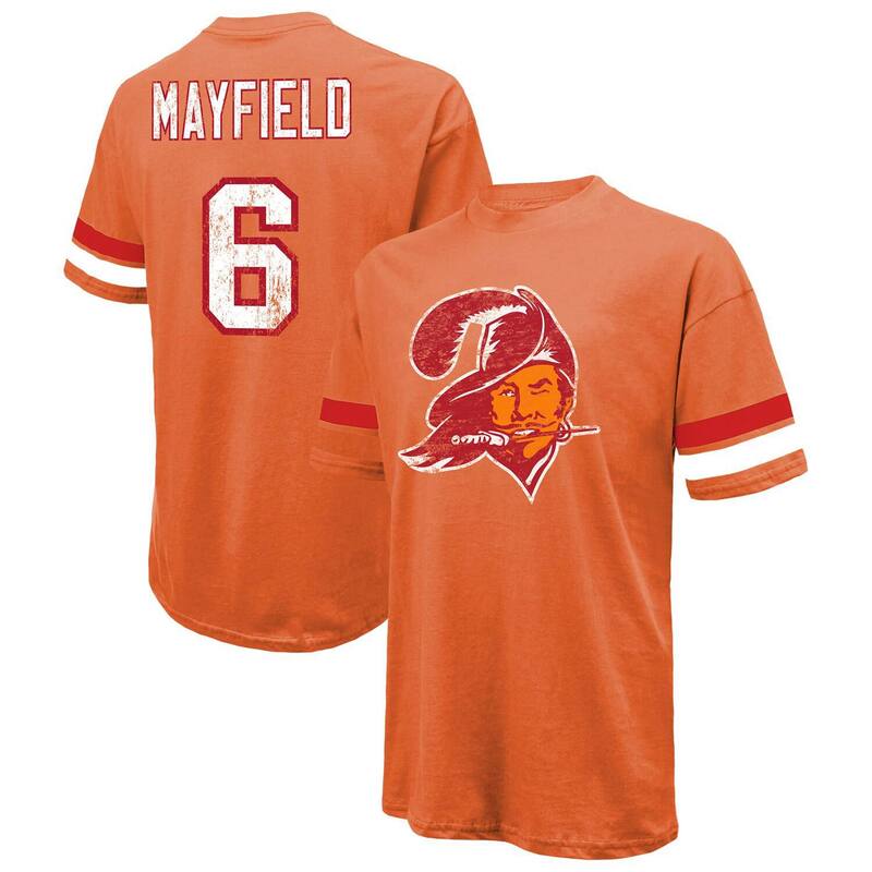 マジェスティック レディース トップス Tシャツ Men's Majestic Threads Baker Mayfield Orange Tampa Bay Buccaneers Oversized T-Shirt Buc Orange オレンジ 11,866円