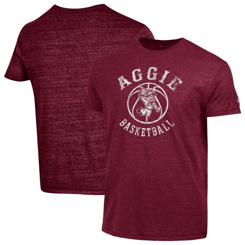 チャンピオン レディース トップス Tシャツ Men's Champion Maroon Texas A&M Aggies Ol' Sarge Basketball Tri-Blend T-Shirtam Red レッド｜ReVida 店