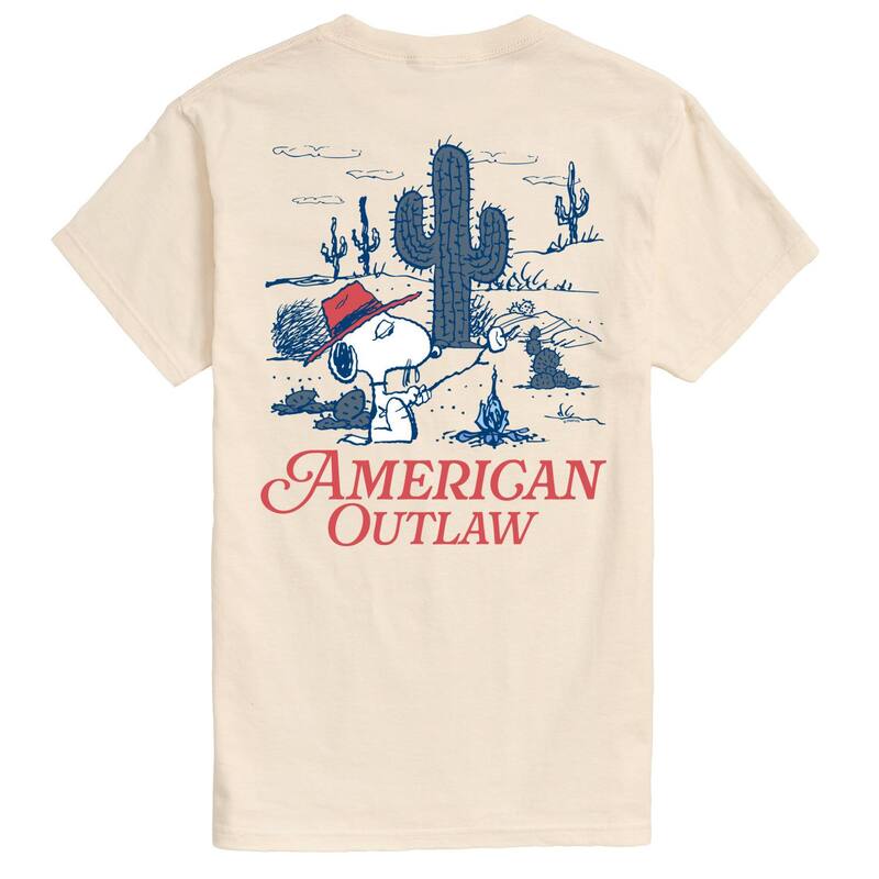 アニメキャラクター レディース トップス Tシャツ トール グラフィック Licensed Character Big & Tall Peanuts American Outlaw Spike Graphic Tee Cream クリーム