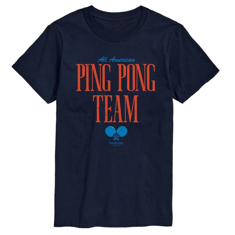 アニメキャラクター レディース トップス Tシャツ グラフィック Licensed Character Men's Forrest Gump All American Ping Pong Team Graphic Tee Navy ネイビー