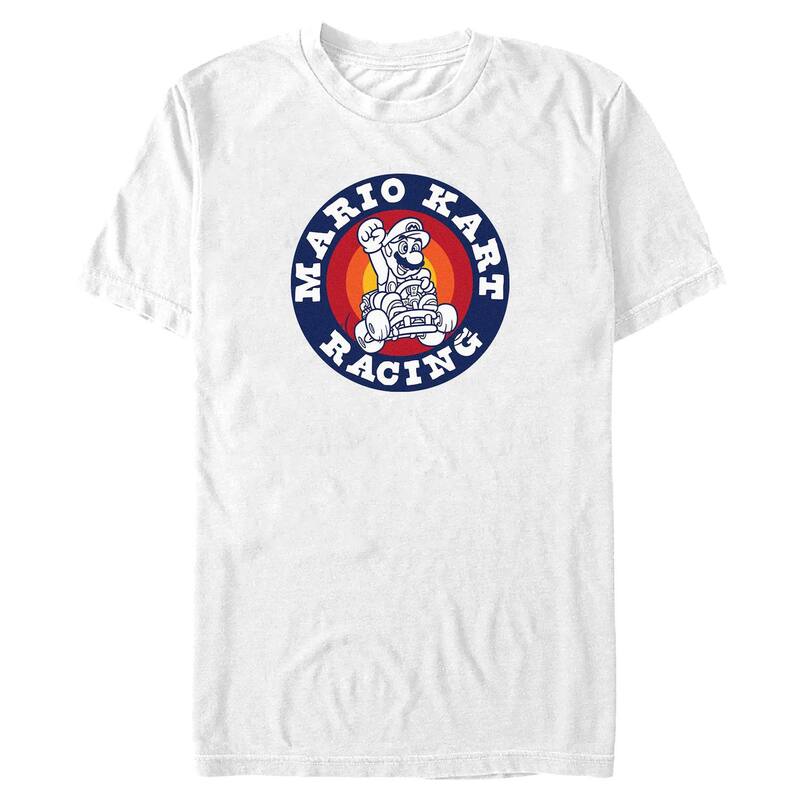 アニメキャラクター レディース トップス Tシャツ トール グラフィック Licensed Character Big & Tall Nintendo Mario Kart Racingraphic Tee White ホワイト｜ReVida 店