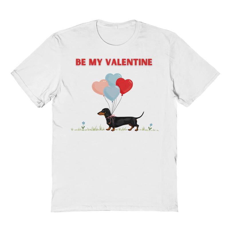 アニメキャラクター レディース トップス Tシャツ グラフィック Licensed Character Men's Be My Valentine Wiener Dographic Tee White ホワイト|ReVida 店