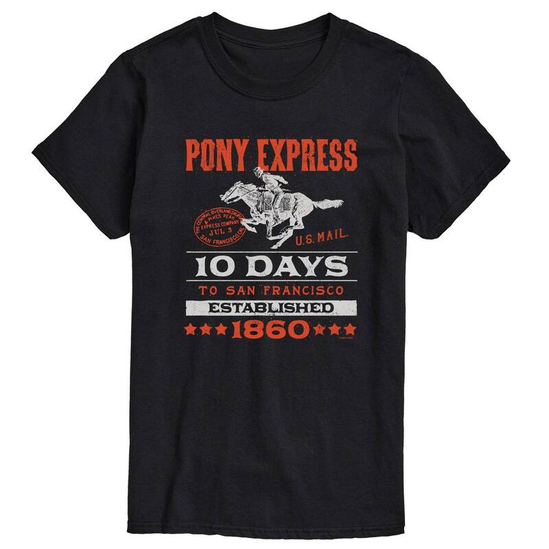 アニメキャラクター レディース トップス Tシャツ ヴィンテージ トール グラフィック Licensed Character Big & Tall USPS Pony Express Vintage Graphic Tee Black ブラック
