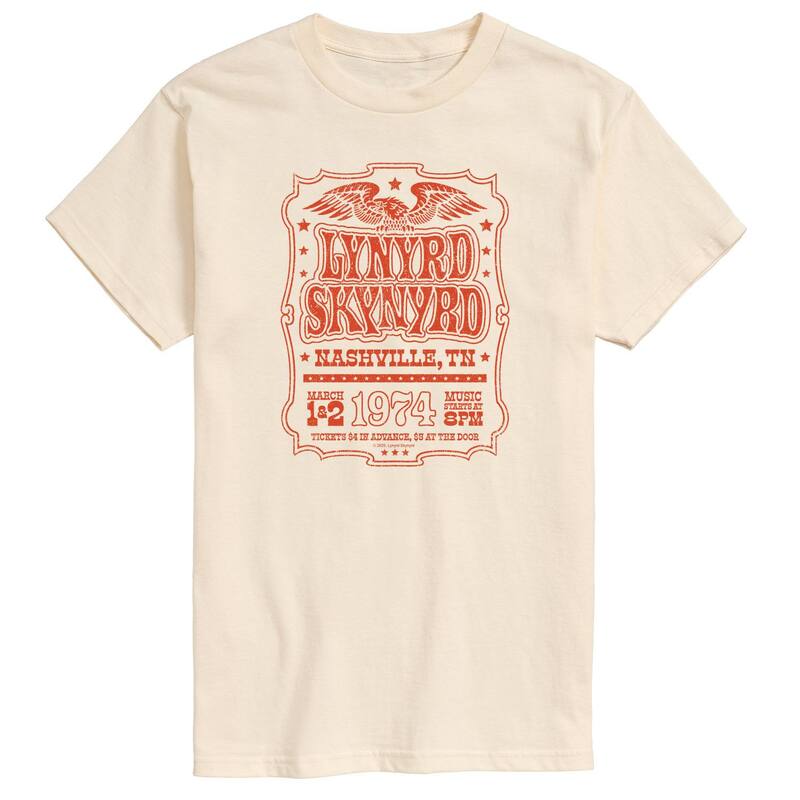 アニメキャラクター レディース トップス Tシャツ ヴィンテージ トール グラフィック Licensed Character Big & Tallynyrd Skynyrd Nashville Concert Vintage Graphic Tee Cream クリーム｜ReVida 店 7,755円